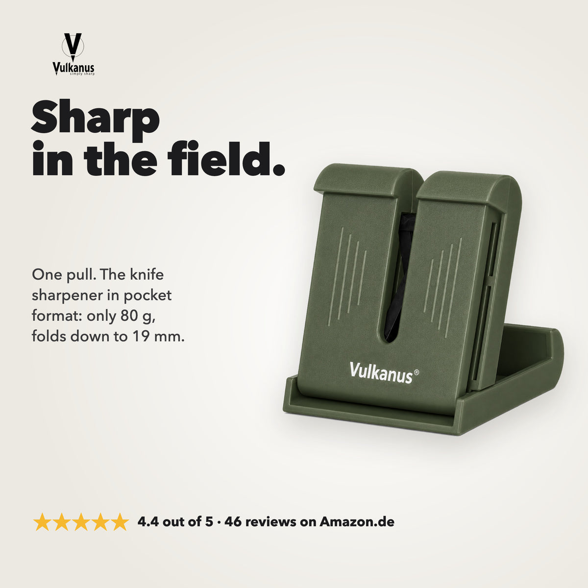 Vulkanus Basic in deep moss: sharp in the field, rated 4.4 out of 5 on Amazon.de
