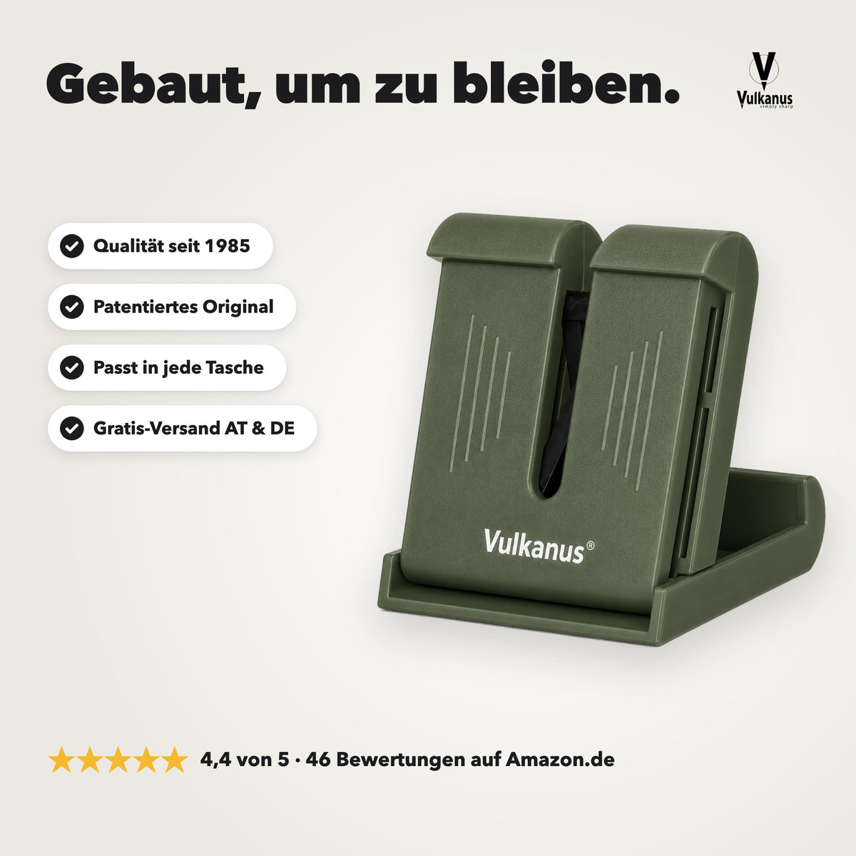 Vulkanus Basic in Deep Moss: Qualität seit 1985, patentiertes Original, Gratis-Versand in Österreich und Deutschland