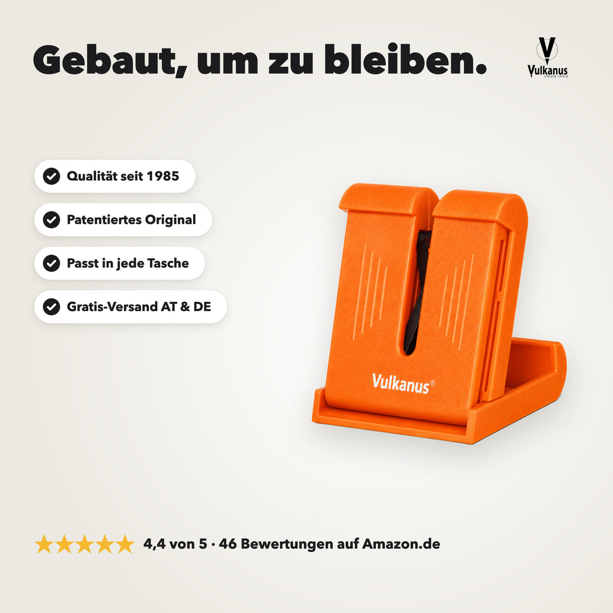 Vulkanus Basic in Signal Orange: Qualität seit 1985, patentiertes Original, Gratis-Versand in Österreich und Deutschland