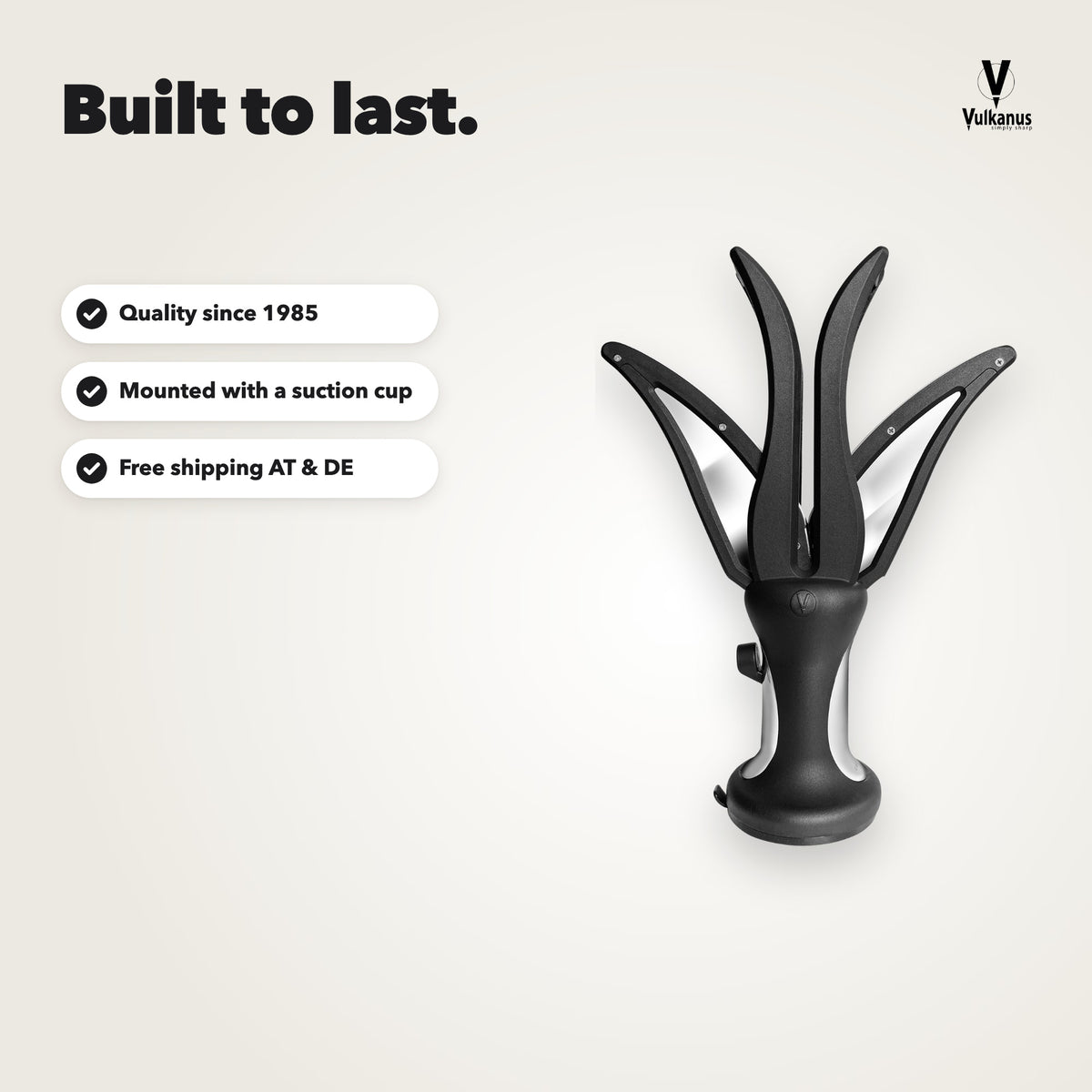 Vulkanus Crown: quality since 1985, mounted with a suction cup, free shipping in Austria and Germany