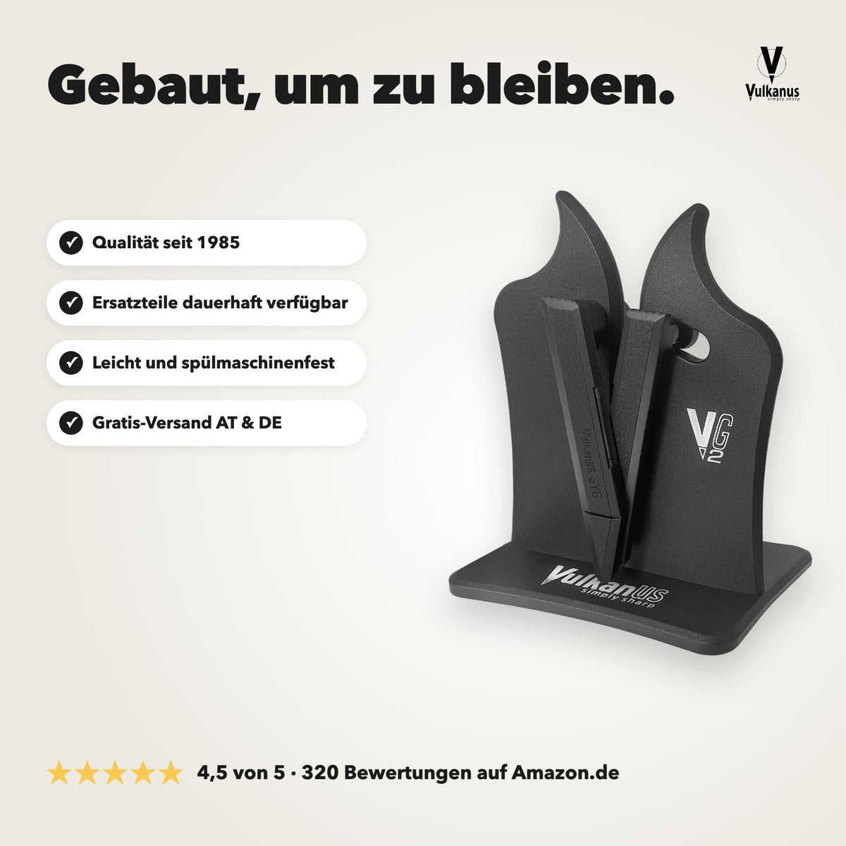 Vulkanus VG2 Classic: Qualität seit 1985, Ersatzteile dauerhaft verfügbar, Gratis-Versand in Österreich und Deutschland