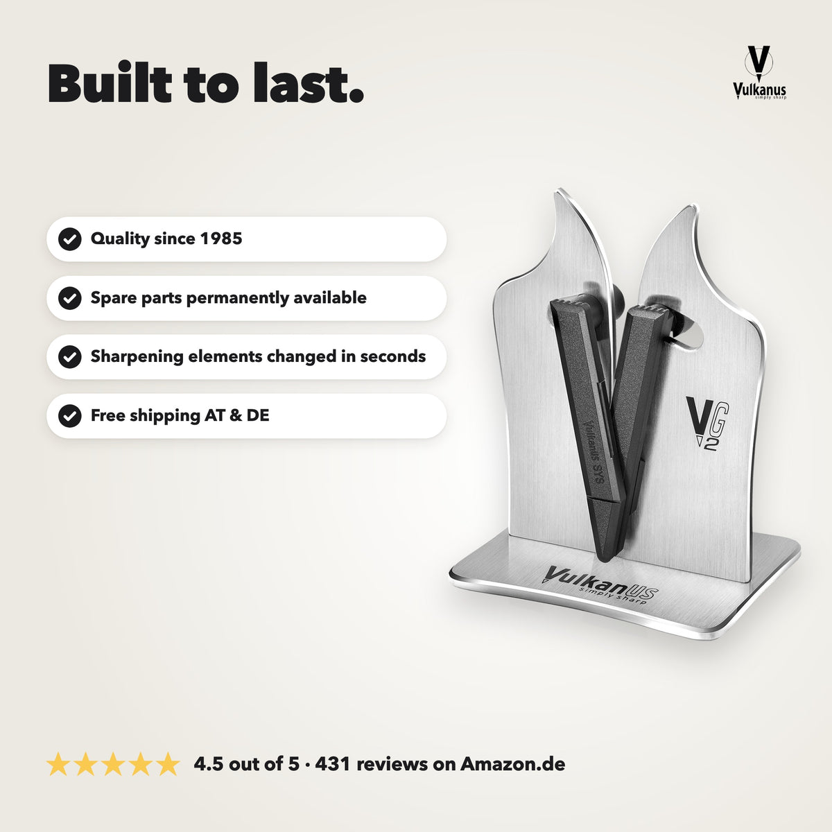 Vulkanus VG2 Professional: quality since 1985, spare parts permanently available, free shipping in Austria and Germany